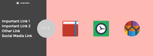 jQuery Closing Door Menu